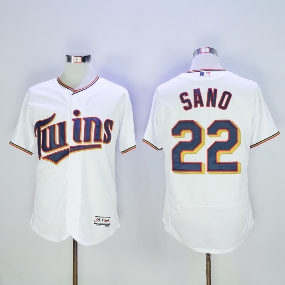 Men Minnesota Twins 22 Sano White MLB Jerseys